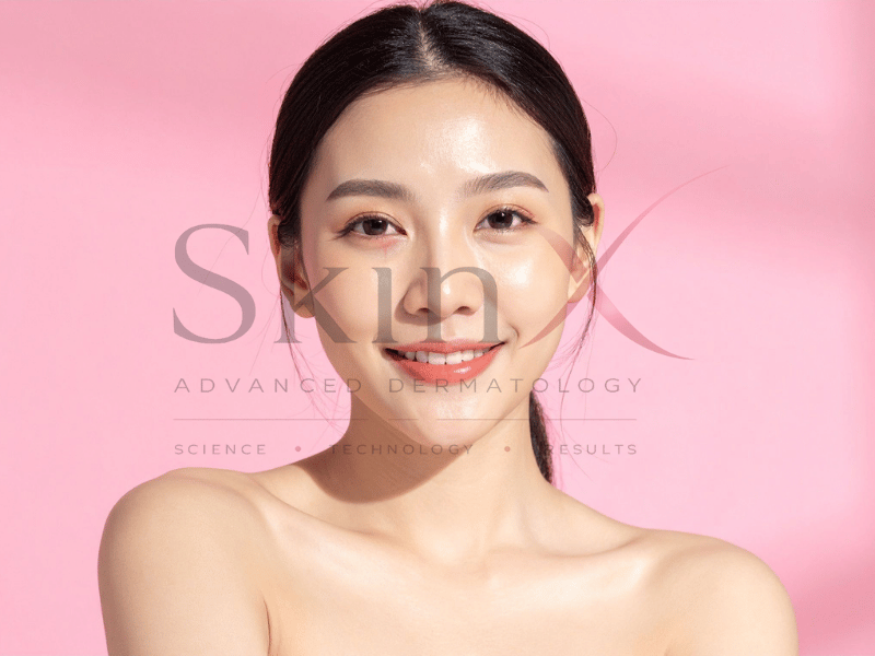 Làn da căng bóng trắng đều màu và ít khuyết điểm